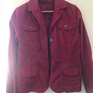 Red corduroy woman jacket